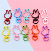 Labubu Shaped Snap Clamp Keyrings (10Pc)